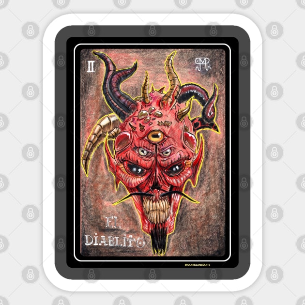 El Diablito - Loteria Sticker by santillanesarte